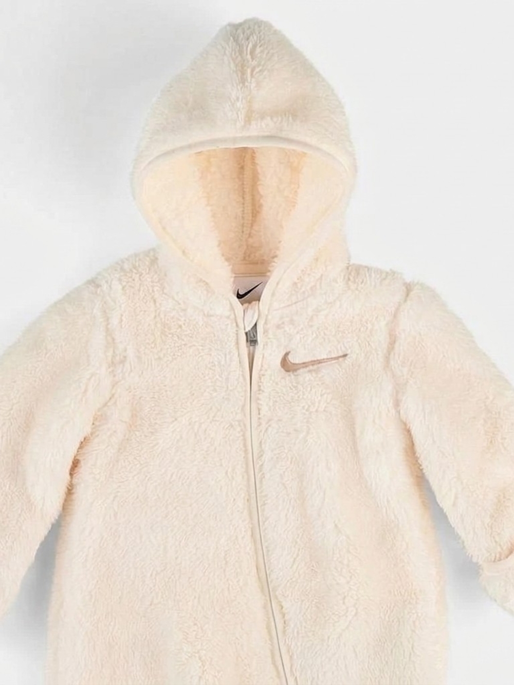 Nike Cream Sherpa Hooded Zip Jacket